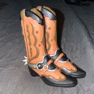 Home Interiors Gifts “Cowboy Collection” Boots Paperweight EUC